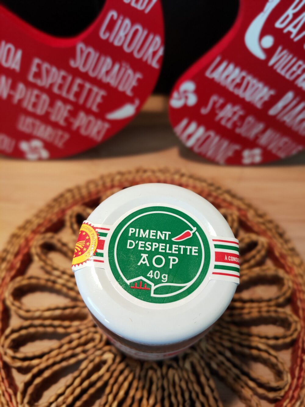 Piment d’Espelette AOP en poudre avec saupoudreur (Bocal de 40 g)