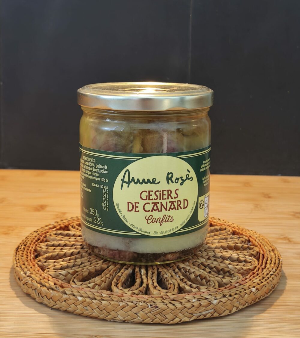 Gésiers de canard confits (Bocal de 350 g)